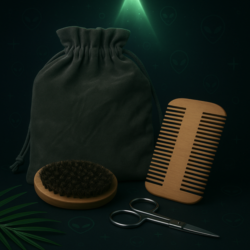 Men's Shaving Brush Set – Kit Complet pour Barbe en Poils de Sanglier – Alien Beard