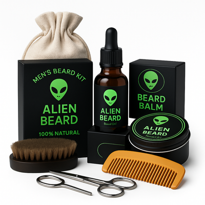 Kit Barbe 5-en-1 Alien Beard – Boost Naturel, Contrôle Parfait, Finition Pro