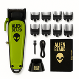 Tondeuse Barbe Pro Alien Beard™ BRD106 – 7500RPM, 5 Vitesses, Lame DLC & Base de Charge | Design Futuriste Haute Précision