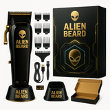 Tondeuse Barbe Pro Alien Beard™ BRD106 – 7500RPM, 5 Vitesses, Lame DLC & Base de Charge | Design Futuriste Haute Précision