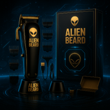 Tondeuse Barbe Pro Alien Beard™ BRD106 – 7500RPM, 5 Vitesses, Lame DLC & Base de Charge | Design Futuriste Haute Précision